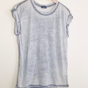 {TopShop} Gray Marble Tee Short Sleeve Sz 2